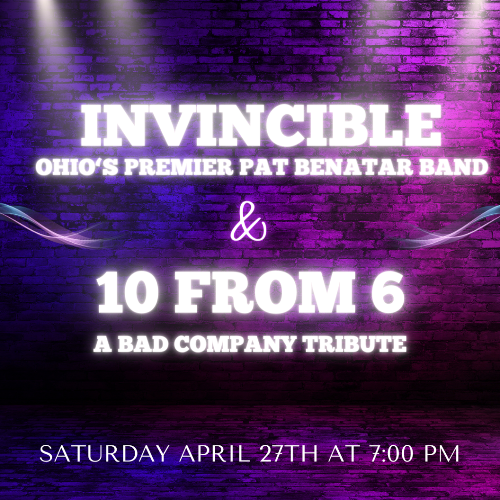 Invincible & 10 From 6 - Saturday April 27th at 7:00 PM - $20