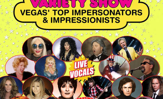 A variety show with many impersonators and artists.