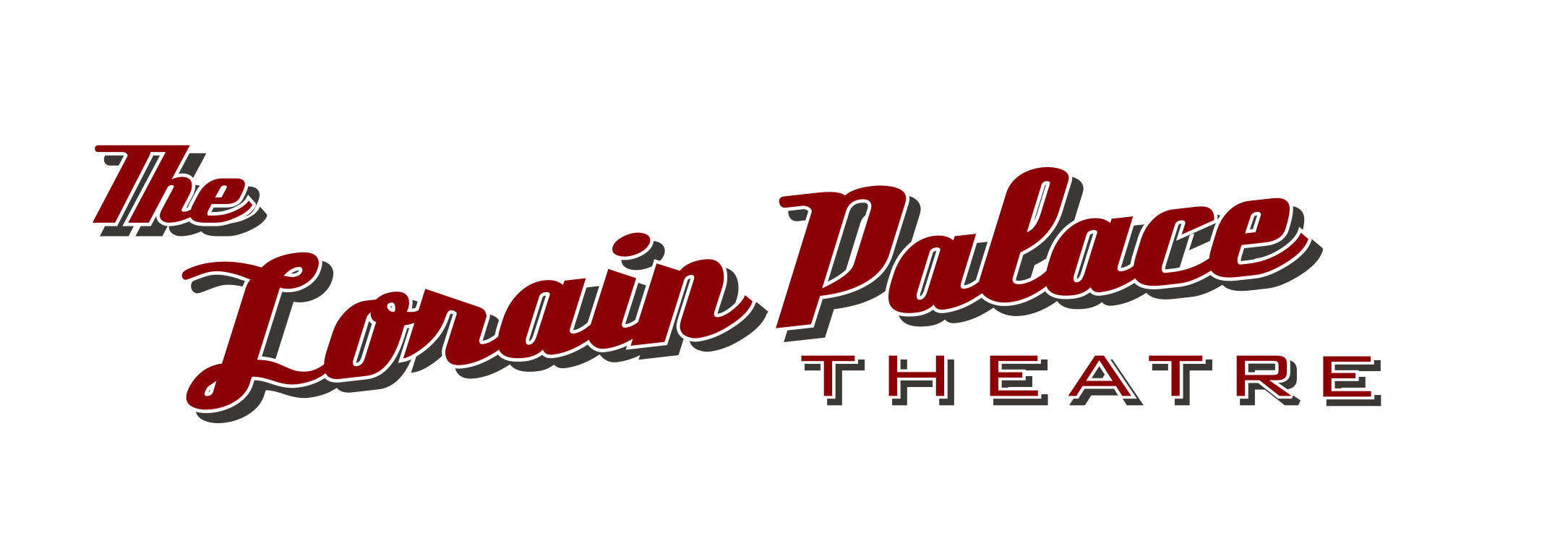 A black background with the words " train palace theater ".