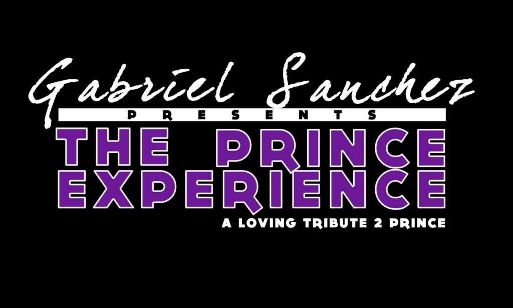 A purple and white logo for the prince experience.