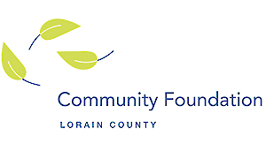 A logo for the lorain county community foundation.