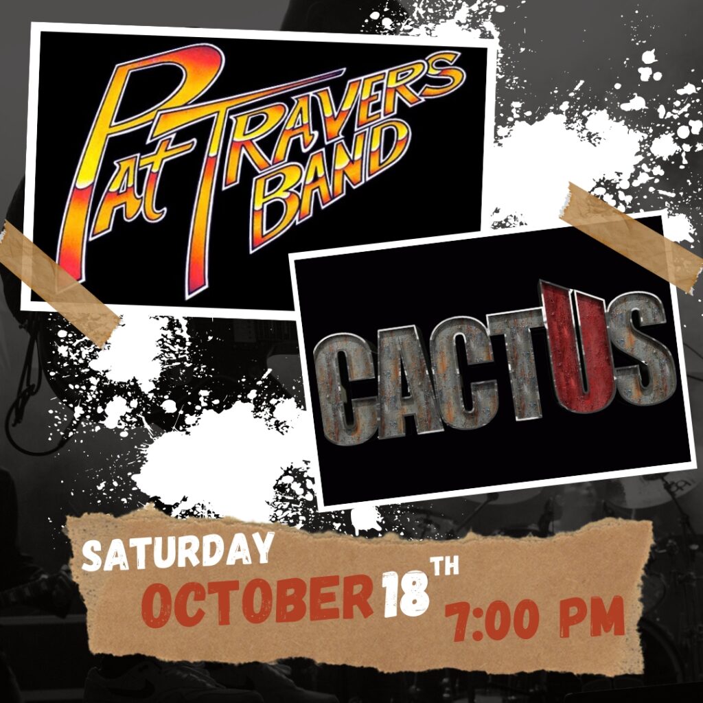 Pat Travers & Cactus - Saturday October 18th at 7:00 PM - $40/$50/$60
